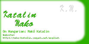 katalin mako business card